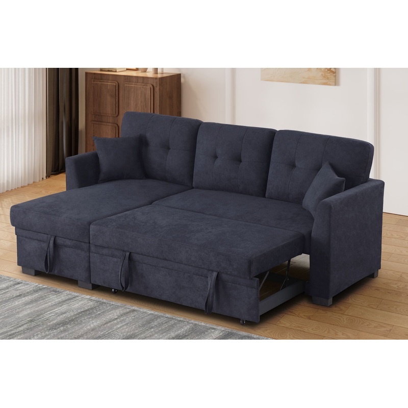 Sectional Sofa Bed – Dark Blue