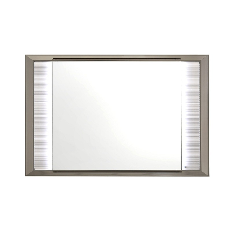 Star – Mirror With Built In LED And Frame – White
