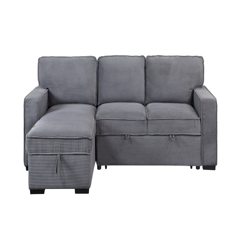 Territory – Pull Out Sofa Bed With Design – Dark Gray