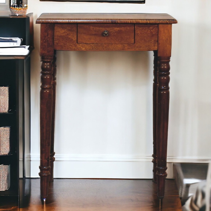 Turned Leg Writing Desk – Chestnut