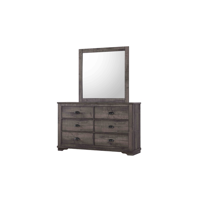 Coralee – Dresser, Mirror|Dark Brown|Gray