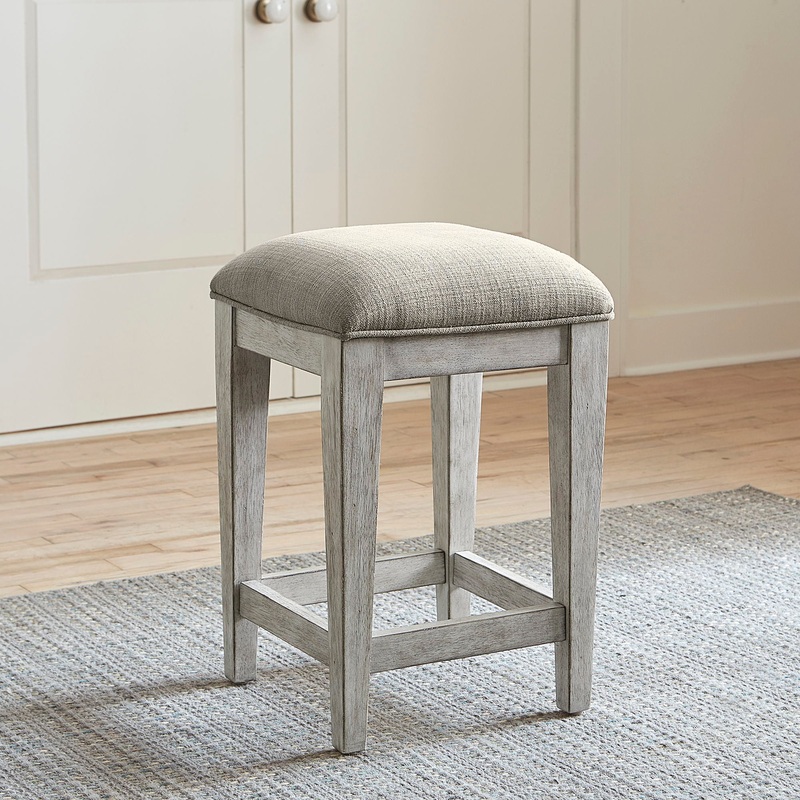 Heartland – Upholstered Console Stool – White