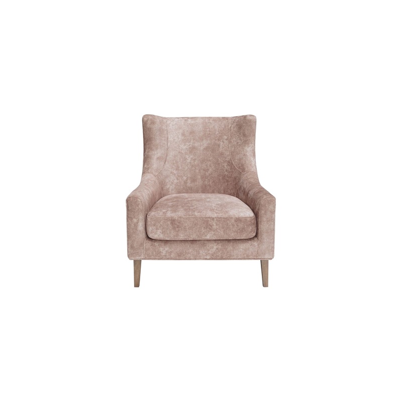 Hi Back Accent Chair – Light Brown