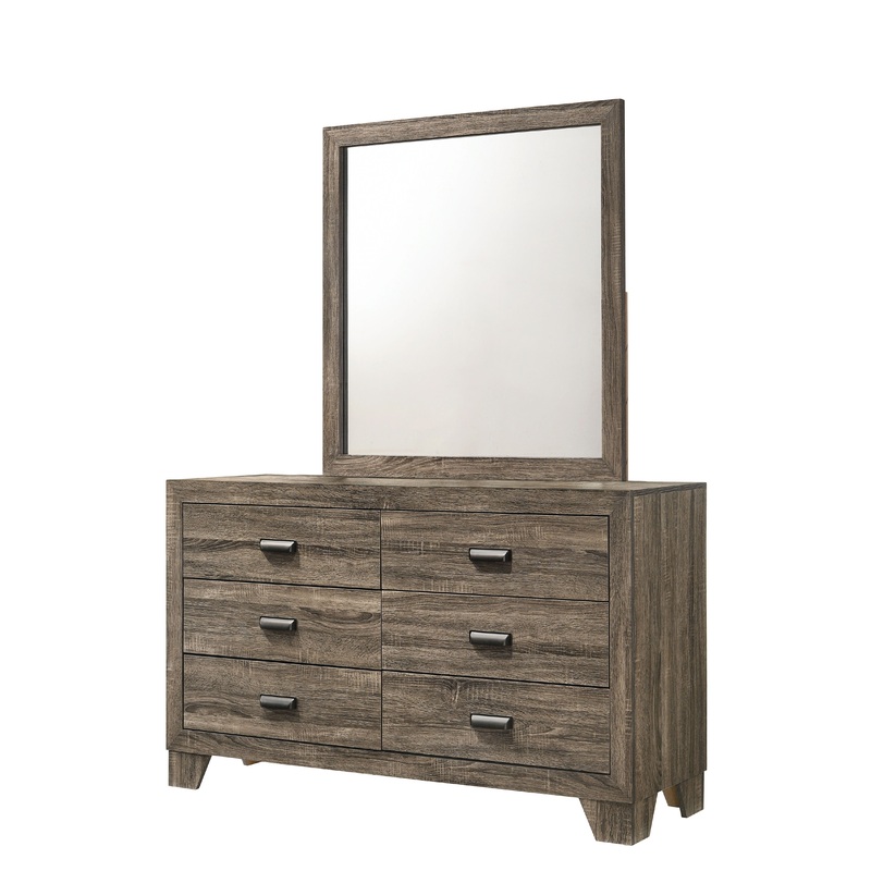 Millie – Dresser|Light Brown|Dark Brown|White|Dressers|Dresser & Mirror