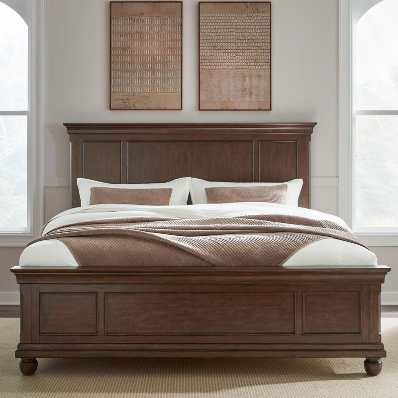 Rustic Traditions – Panel Bed|Dark Brown|California King|Queen|King