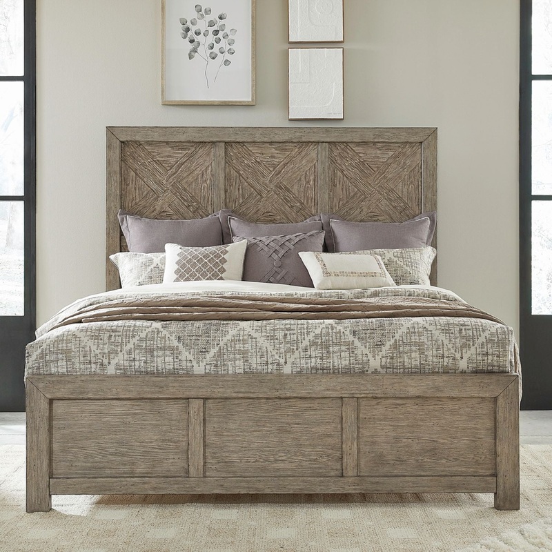Skyview Lodge – King Panel Bed – Cobblestone