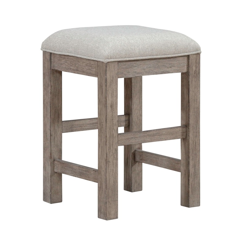 Skyview Lodge – Upholstered Console Stool – Light Brown