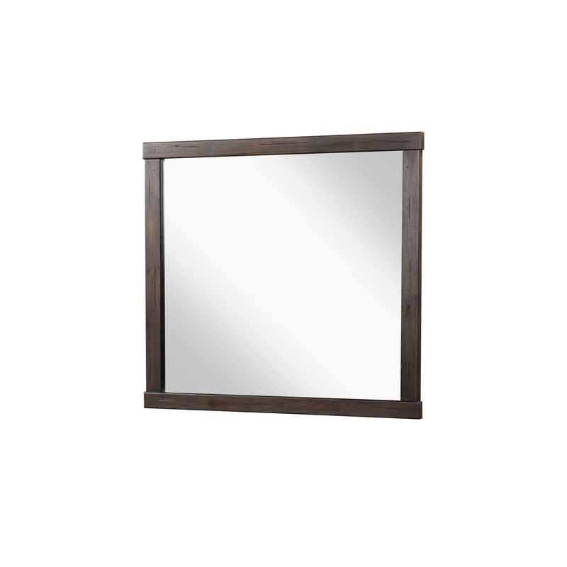 Square Mirror With Knotty – Brown