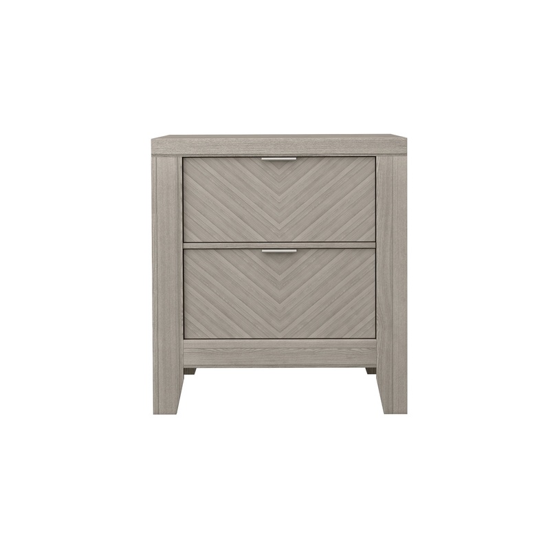 2 Drawer Nightstand – Light Gray