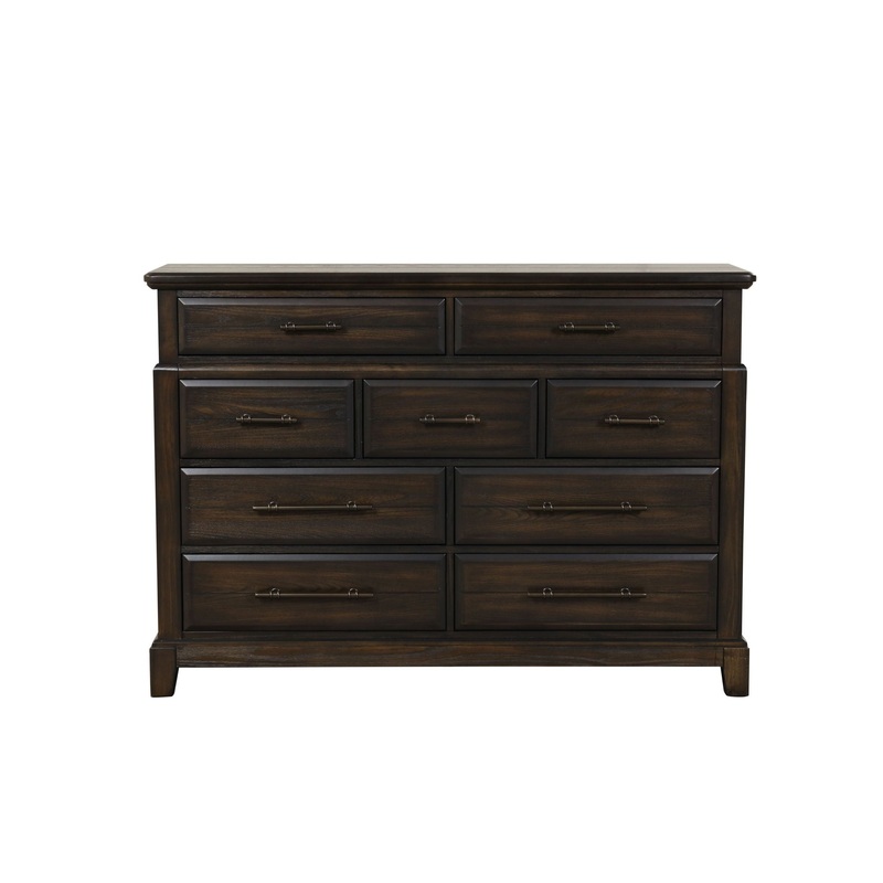 9 Drawer Dresser – Mahogany