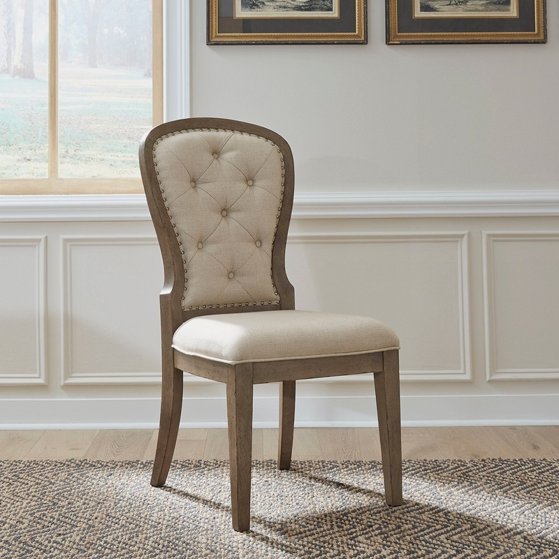Americana Farmhouse – Upholstered Tufted Back Side Chair