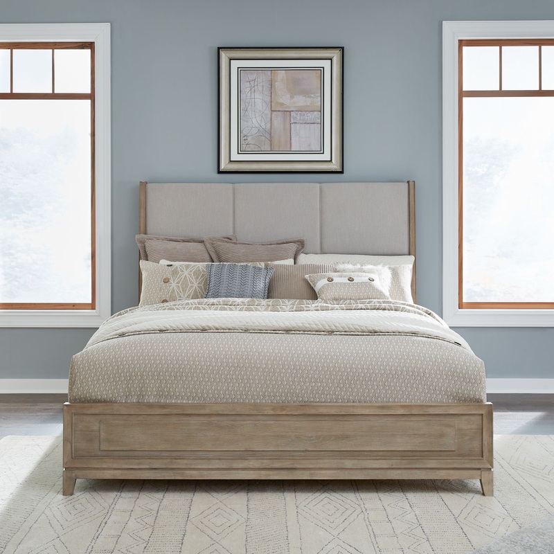 Brentwood – Upholstered Bed|Light Brown|California King|King|Queen