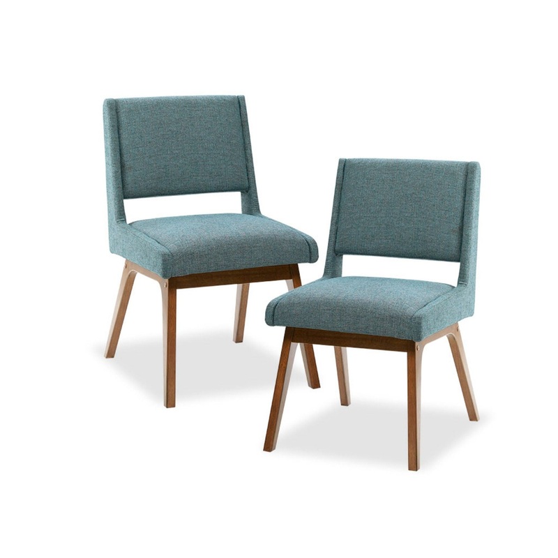 Dining Chair With Upholstered Seat And Back (Set of 2) – Blue
