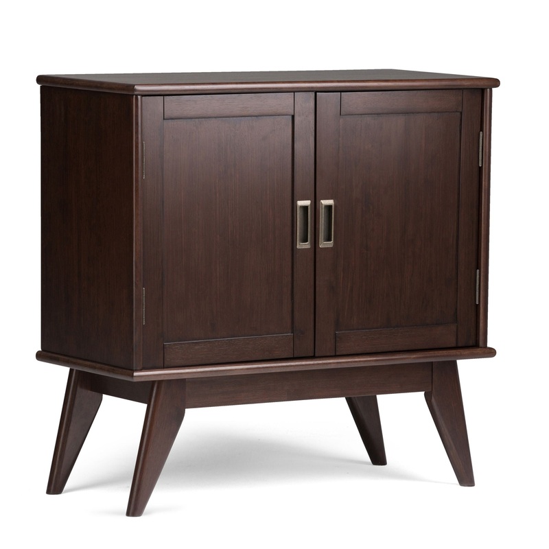 Draper – Mid Century Low Storage Cabinet – Medium Auburn Brown