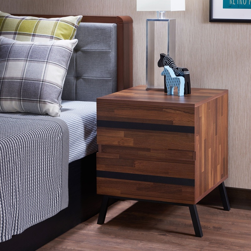 Karine – Accent Table – Black / Walnut