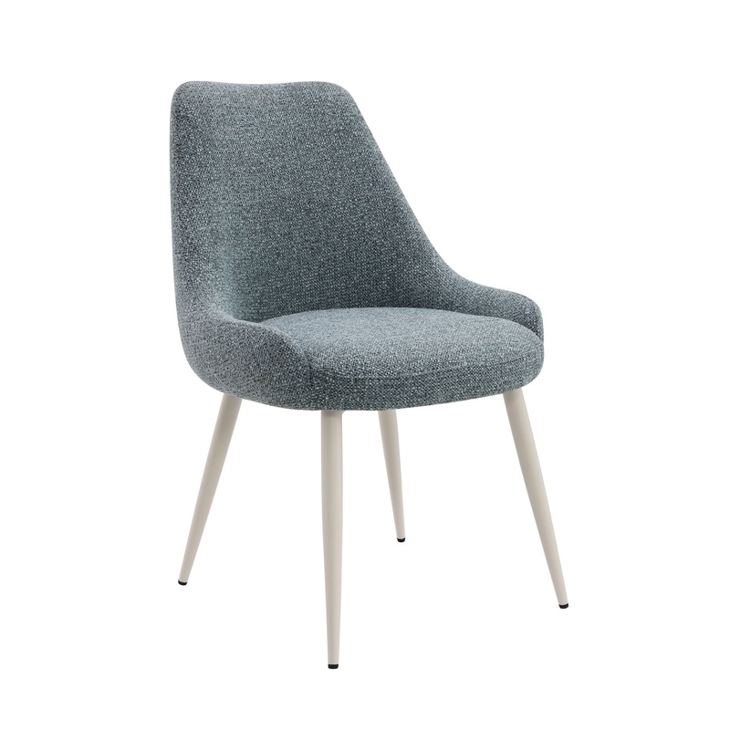 Laela – Boucle Bone Table Side Chair – Light Blue