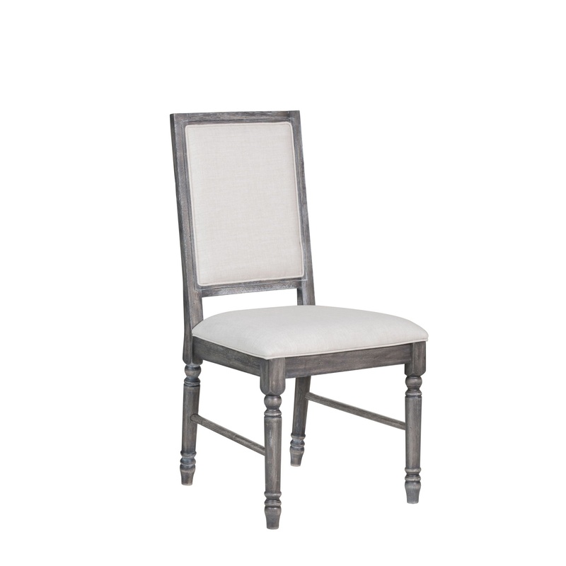 Leventis – Weathered Side Chair – Cream / Gray