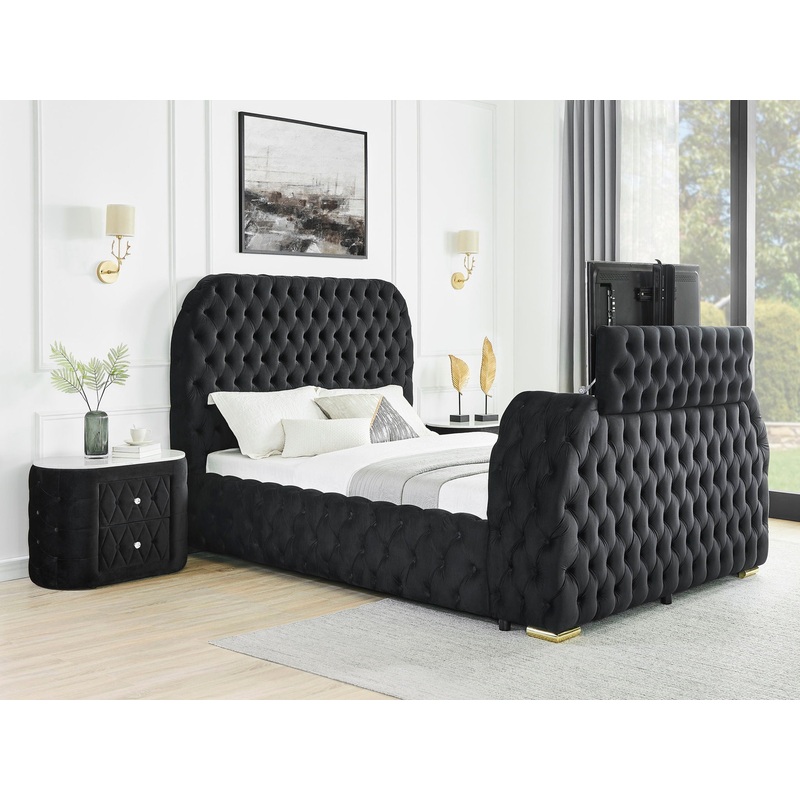 Natalia – Bed|Black|Gray|King|Queen
