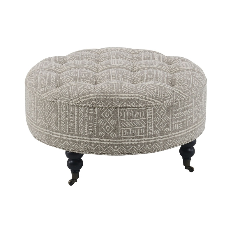 Upendo – Pattern Ottoman With Casters – Multi