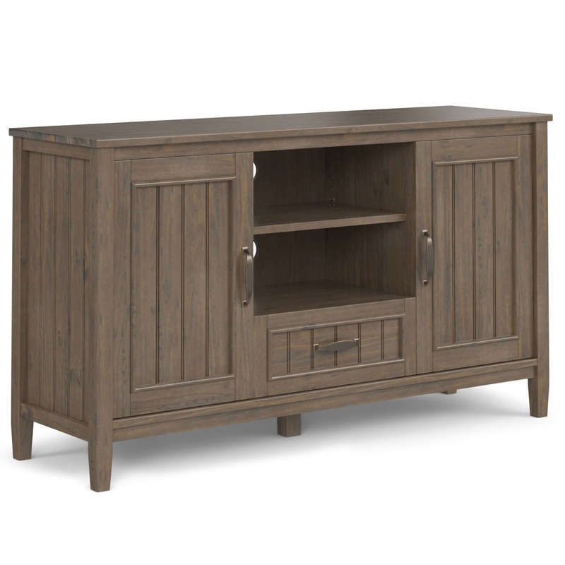 Lev – TV Media Stand – Smoky Brown