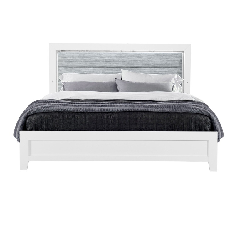 Omoda – Bed With LED|White|Full|King|Queen|Twin
