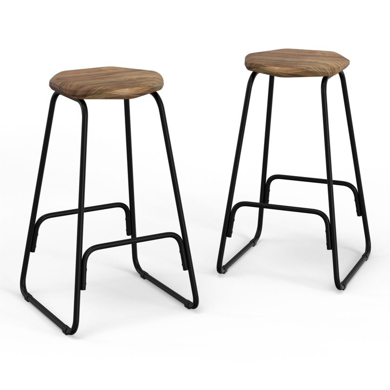 Orson – Saddle Counter Height Stool (Set of 2) – Natural