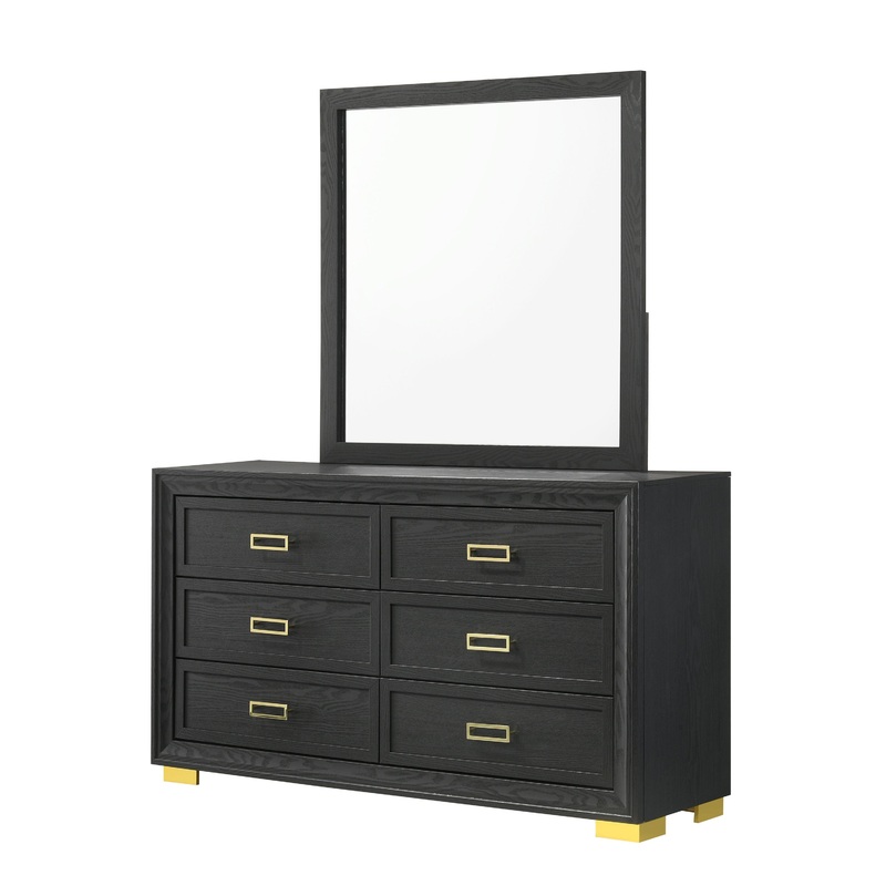 Pepe – Dresser & Mirror|Black|Dressers|Dresser & Mirror