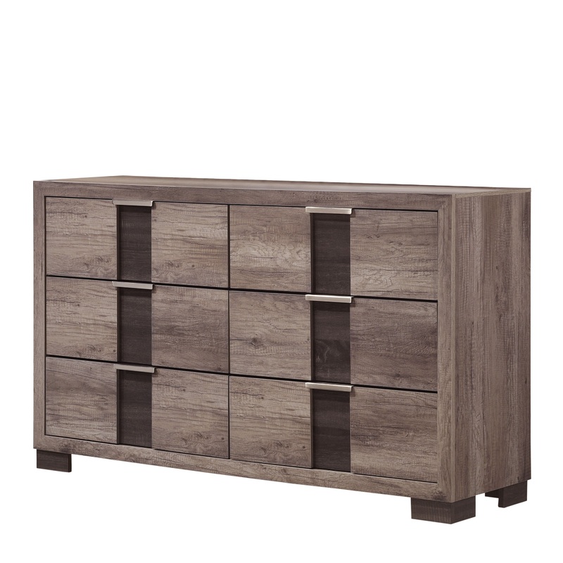 Rangley – Dresser|Dark Gray|Black|Light Brown|Dressers|Dresser & Mirror