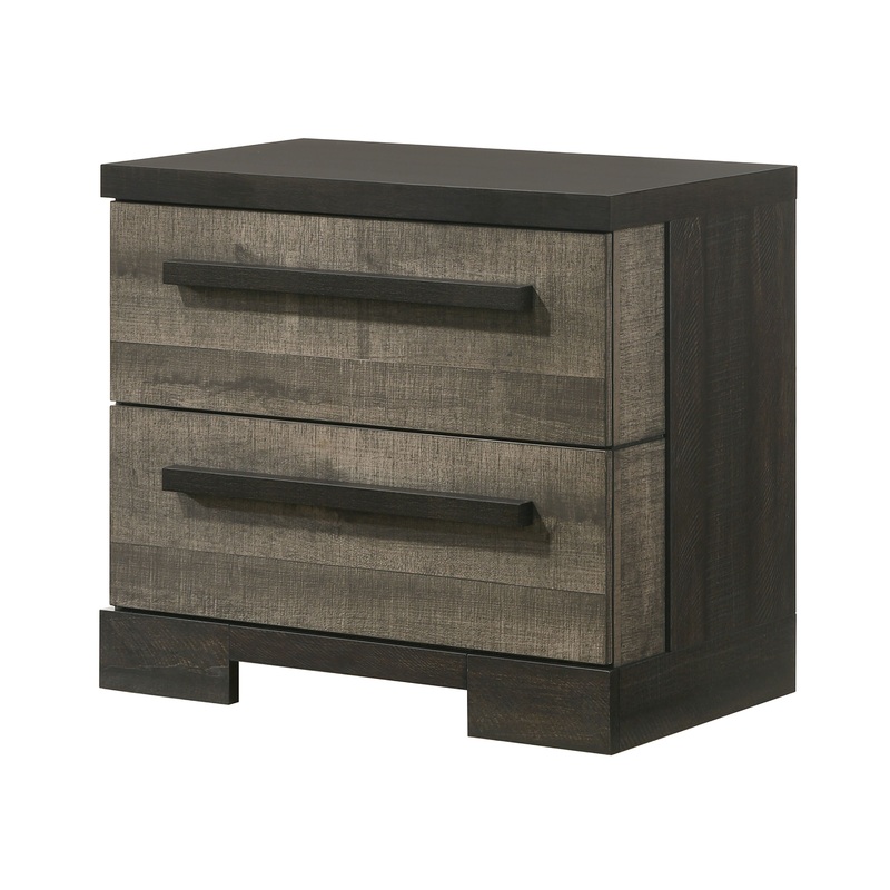 Remington – Nightstand|Dark Brown|White