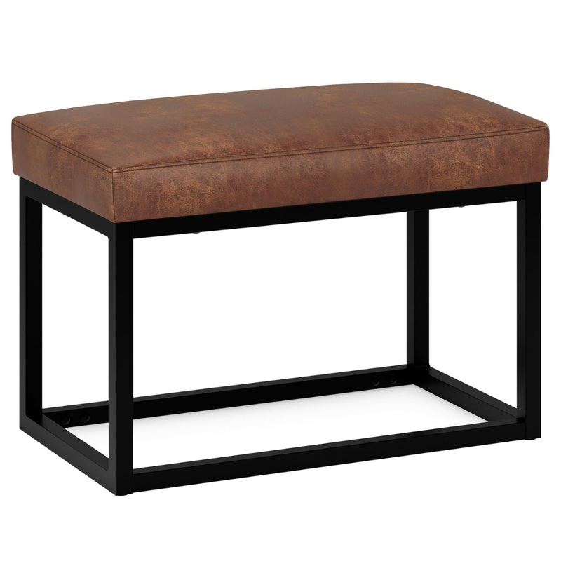 Reynolds – Small Bench – Distressed Saddle Brown