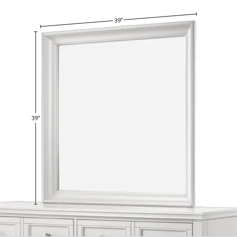 Square Mirror, Stylish Design|White|Gray