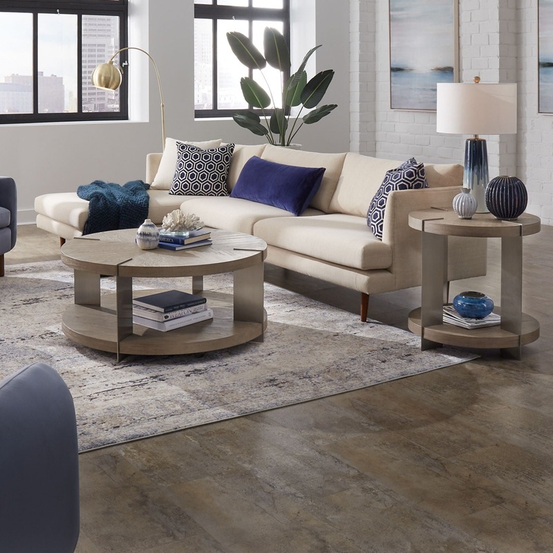 Harlow – Table Set|Light Brown|3 Pc. Cocktail Table, 2 End Tables|3 Pc. Round Cocktail Table, 2 End Tables