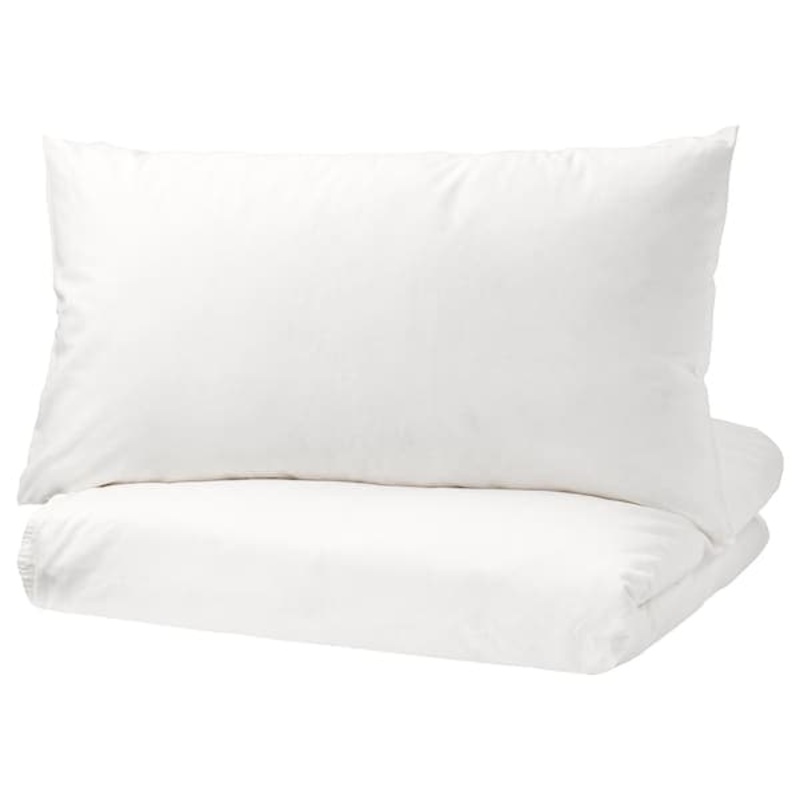 NGSLILJA – Duvet cover and pillowcase, white, 150×200/50×80 cm