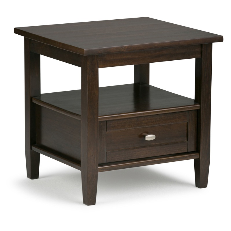 Warm Shaker – End Table – Tobacco Brown