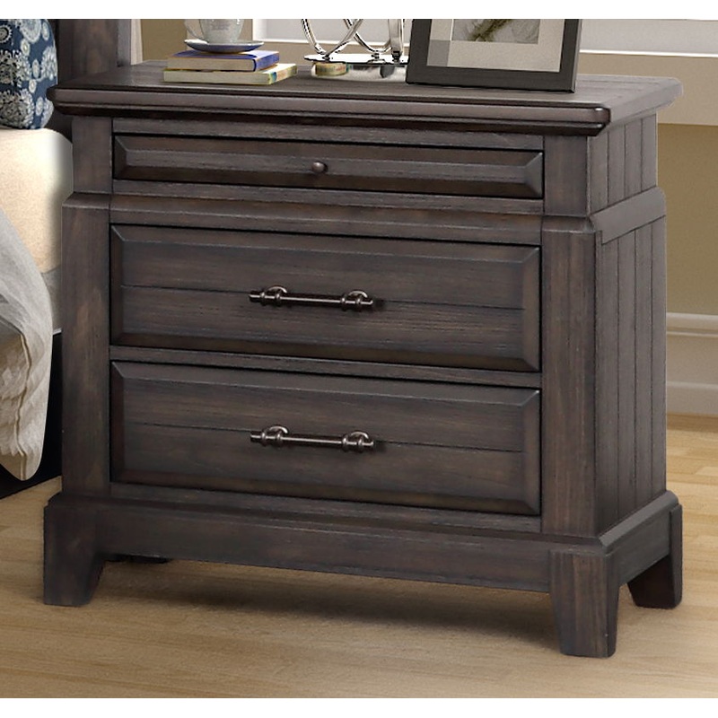 2 Drawer Nightstand Elegant Design – Mahogany