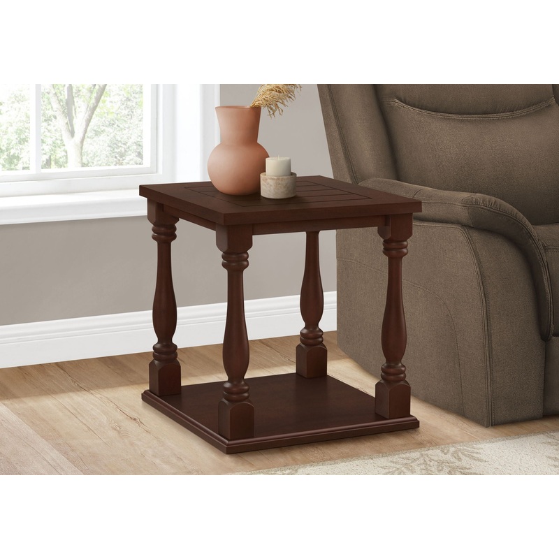 Accent Table, 2 Tier, Square, Traditional – Espresso