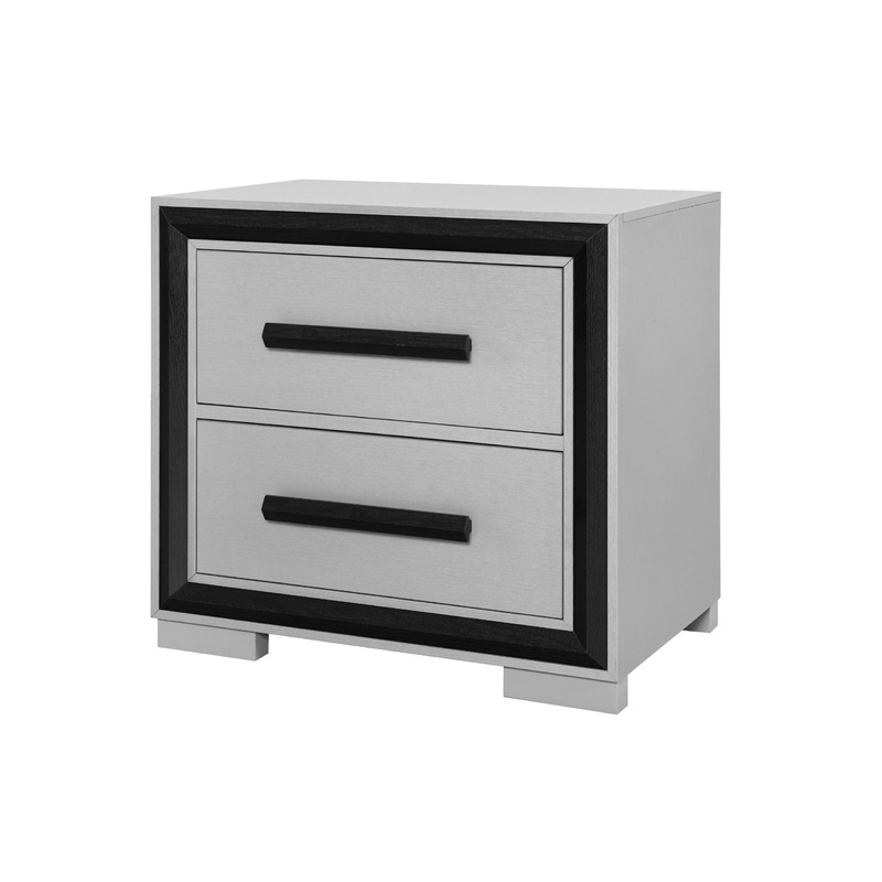 Amelia – Nightstand – Gray Black