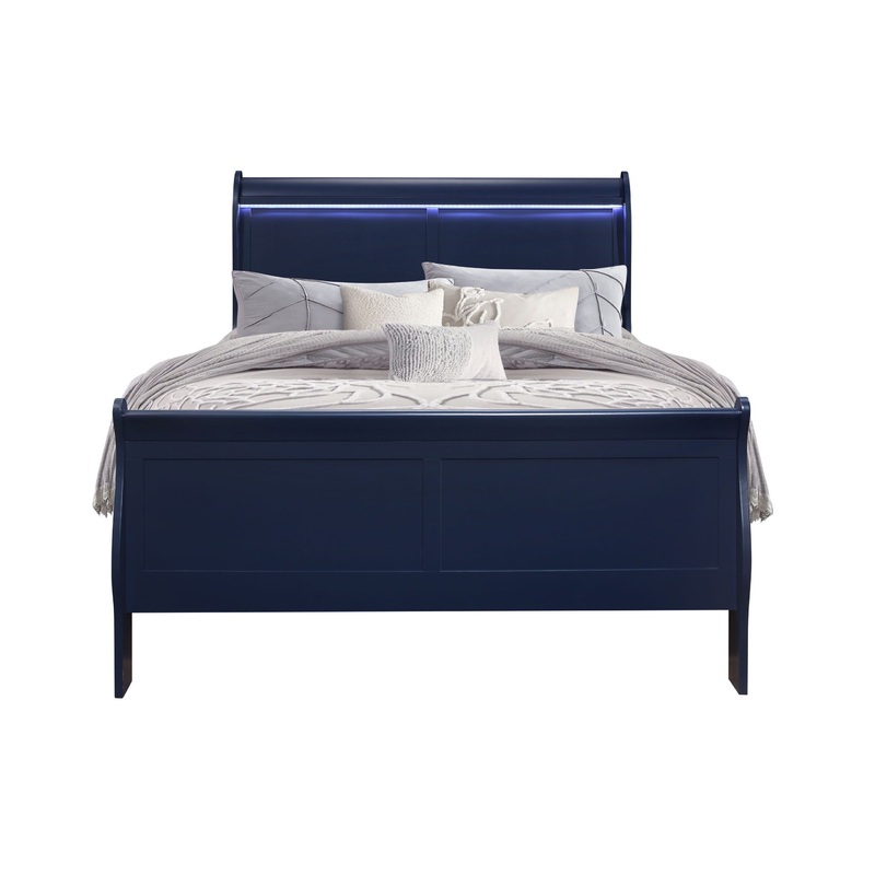 Charlie – Full Bed With LED – Blue