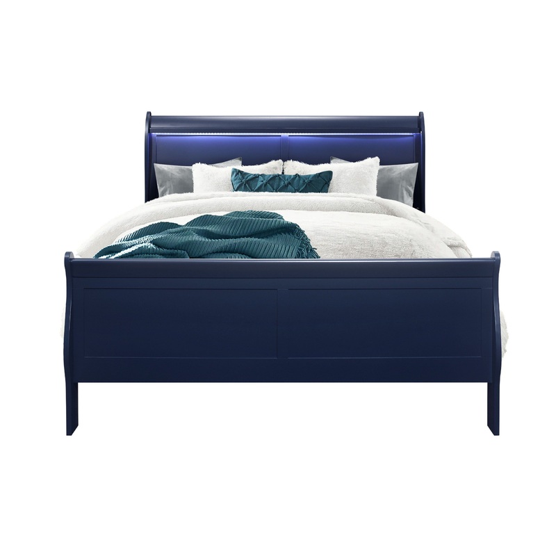 Charlie – Queen Bed With LED – Blue