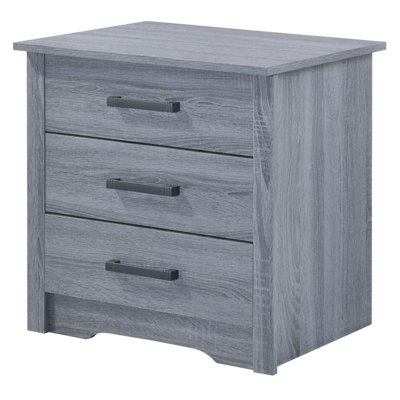 Hudson – Nightstand|Gray|Dark Brown