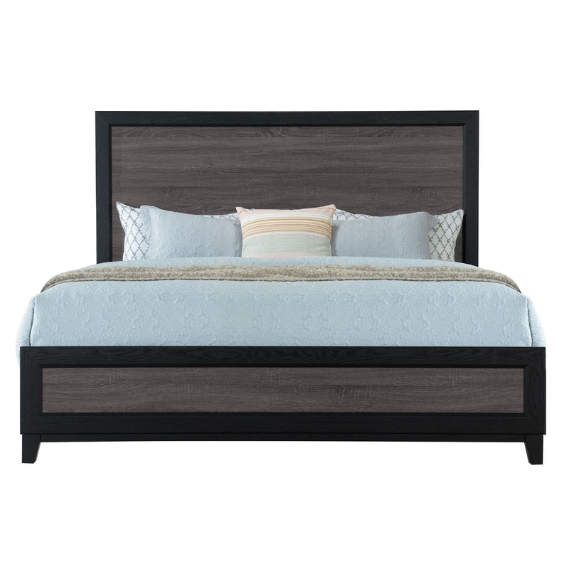Lisbon – King Bed – Gray / Black