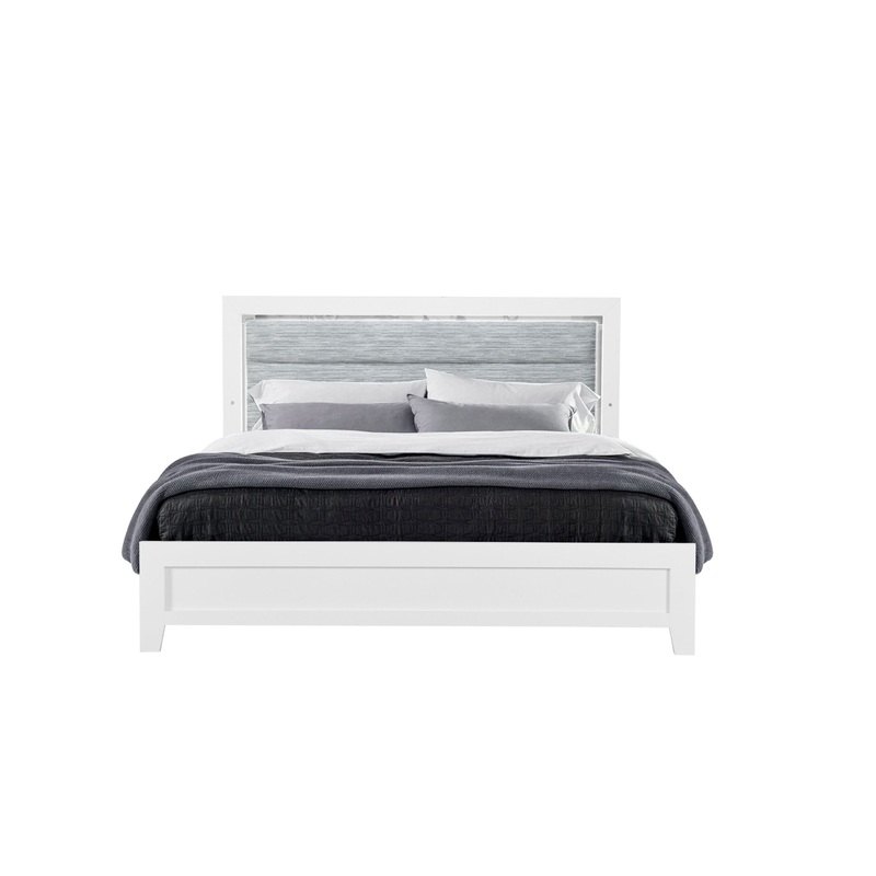 Luccia – Full Bed With LED – White