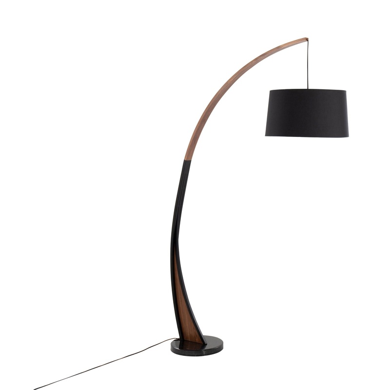 Noah – Mid-Century Modern Floor Lamp – Walnut