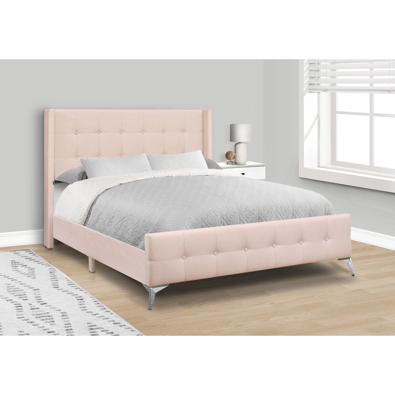 Queen Size Bed Upholstered – Pink
