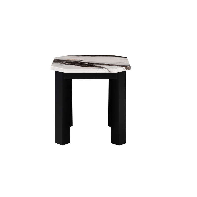 T06 – End Table – Black / White