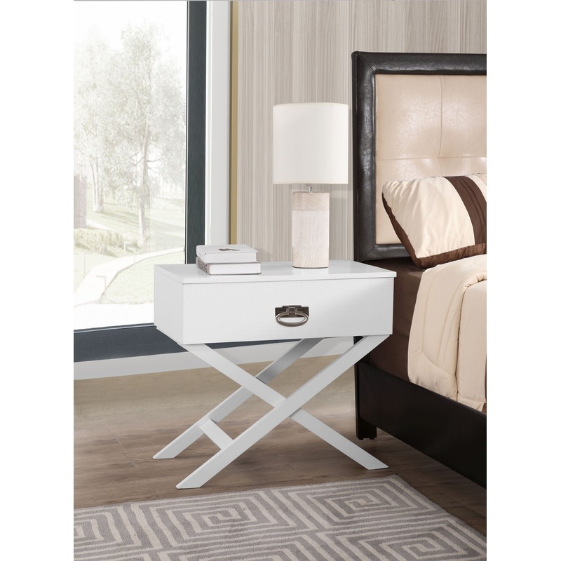 Xavier – Nightstand|White|Yellow|Pink|Light Brown