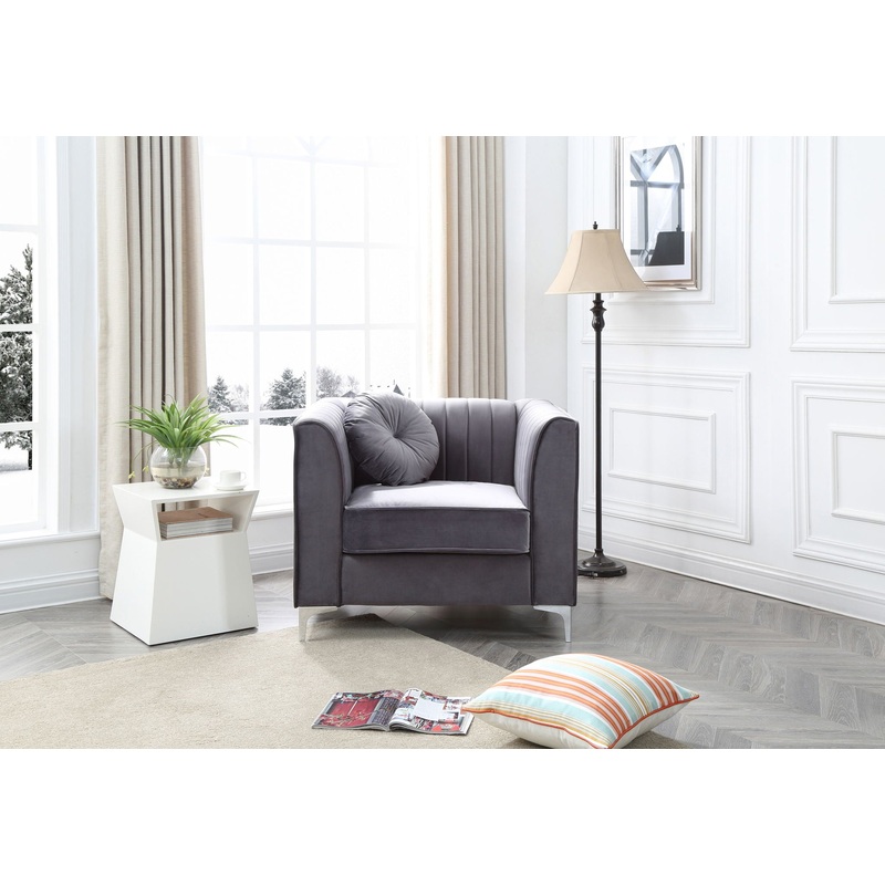 Contemporary Sloped Armchair|Dark Gray|Blue|Black|Beige