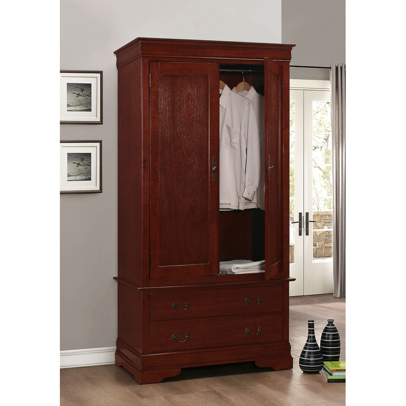 Elegant Traditional Armoire|Dark Red|Dark Brown|Black|Light Brown|Beige|Dark Gray|White