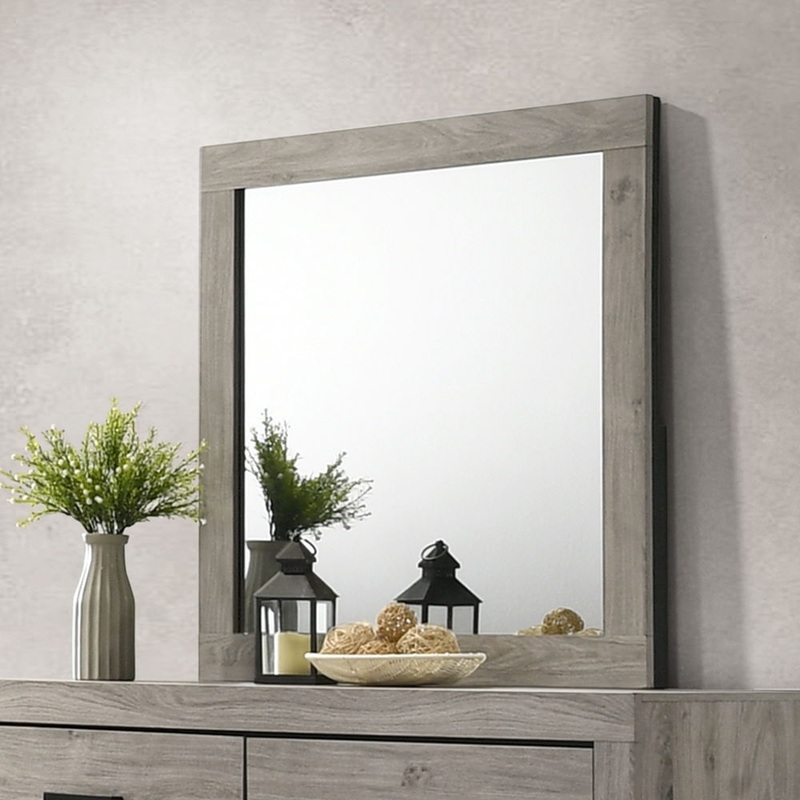 Mari – Mirror – Light Gray Finish