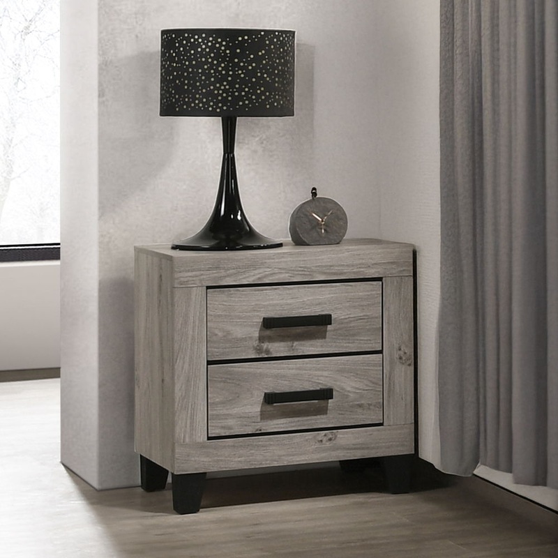 Mari – Nightstand – Light Gray Finish